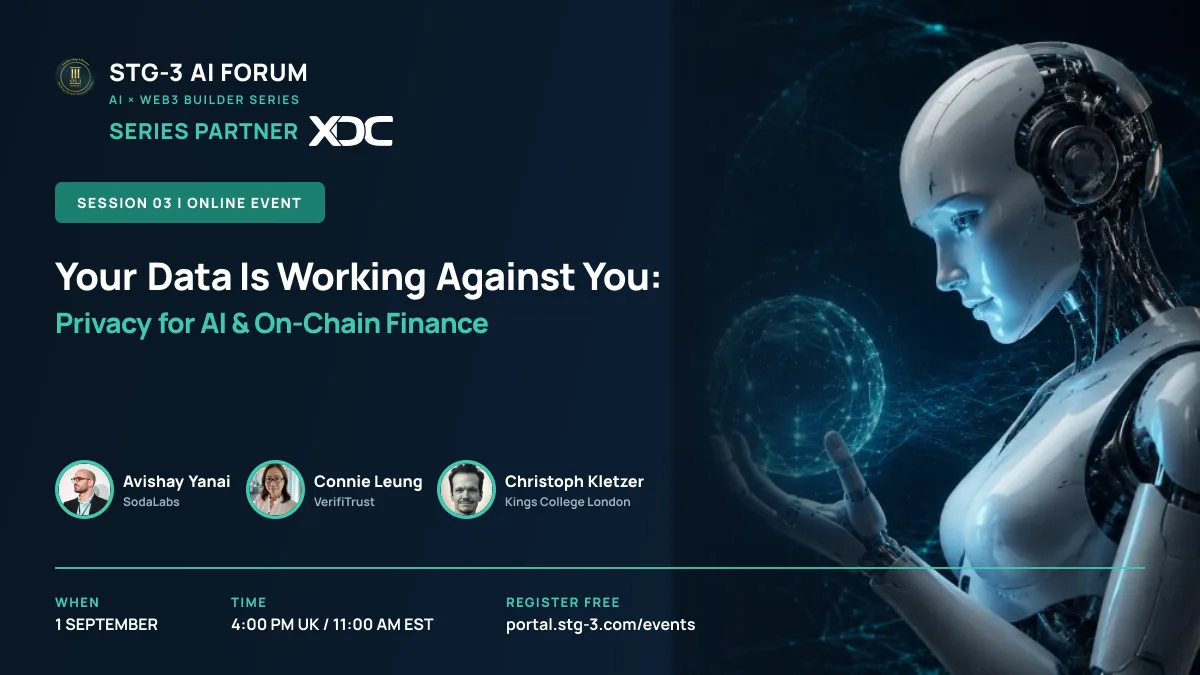 Your Data Is Working Against You: Privacy for AI & On-Chain Finance: event banner