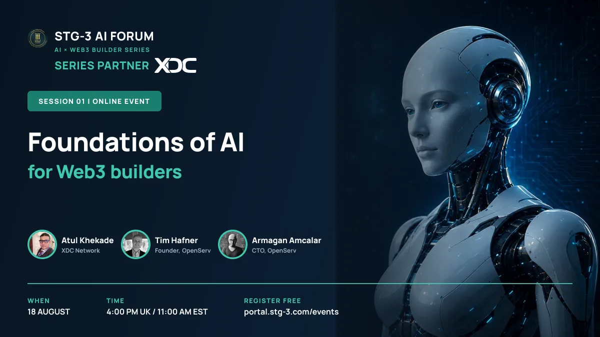 Foundations of AI for Web3 builders: event banner